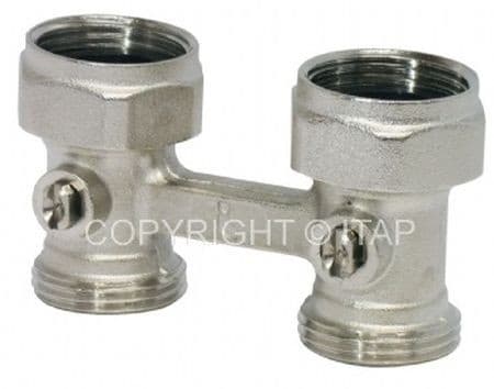 H-Blok Vloeraansl. 305 / Tweeloops Voor Radiator 3/4